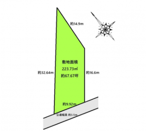 神戸市垂水区西舞子、土地の間取り画像です