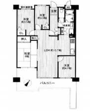 神戸市垂水区美山台、マンションの間取り画像です
