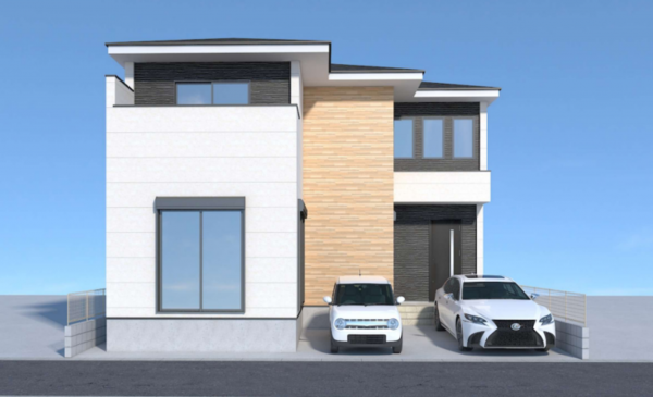 神戸市垂水区星陵台、新築一戸建ての完成予想図（外観）画像です