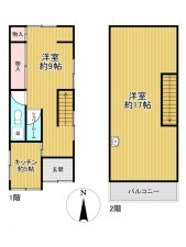 神戸市垂水区塩屋町、中古一戸建ての間取り画像です