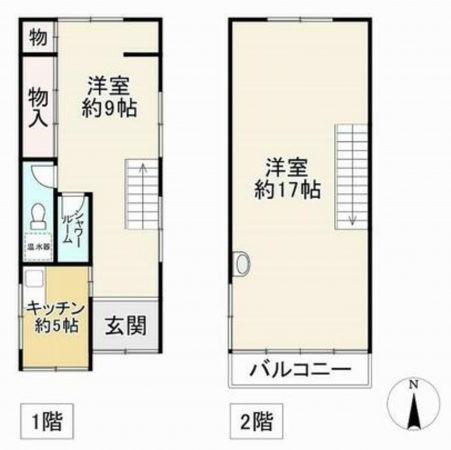 神戸市垂水区塩屋町、中古一戸建ての間取り画像です
