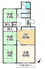 神戸市垂水区高丸、マンションの間取り画像です