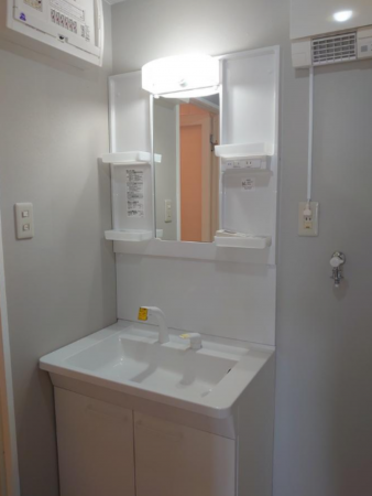 神戸市垂水区東垂水、収益物件/マンションの洗面画像です