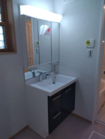 神戸市垂水区西舞子、新築一戸建ての洗面画像です