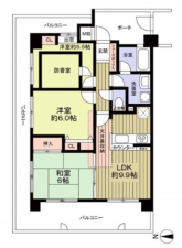 神戸市垂水区王居殿、マンションの間取り画像です