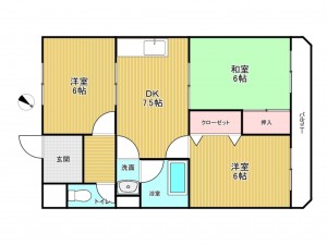 神戸市垂水区坂上、マンションの間取り画像です
