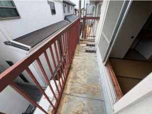 神戸市垂水区星陵台、中古一戸建てのバルコニー画像です