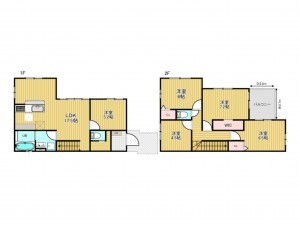 神戸市垂水区星が丘、新築一戸建ての間取り画像です