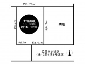 神戸市垂水区星陵台、土地の間取り画像です