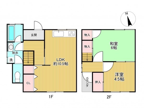 神戸市垂水区塩屋町、中古一戸建ての間取り画像です