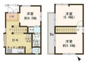 神戸市垂水区上高丸、中古一戸建ての間取り画像です