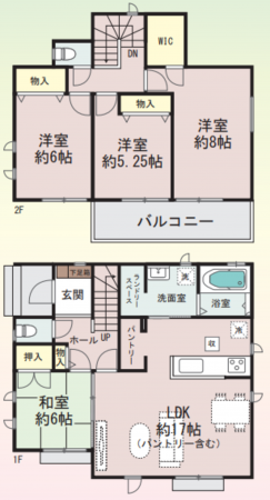 神戸市垂水区北舞子、新築一戸建ての間取り画像です
