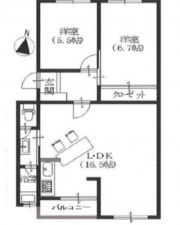 神戸市垂水区星陵台、収益物件/マンションの間取り画像です