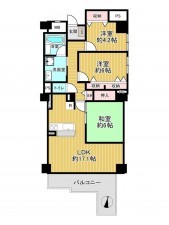 神戸市垂水区千代が丘、マンションの間取り画像です