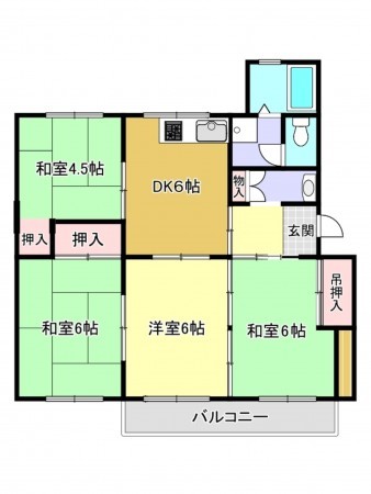 神戸市垂水区青山台、マンションの間取り画像です