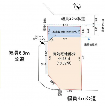 神戸市垂水区舞子台、土地の間取り画像です