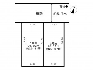 神戸市垂水区西舞子、土地の間取り画像です