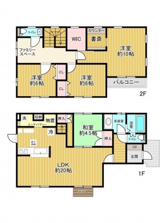 神戸市垂水区美山台、中古一戸建ての間取り画像です