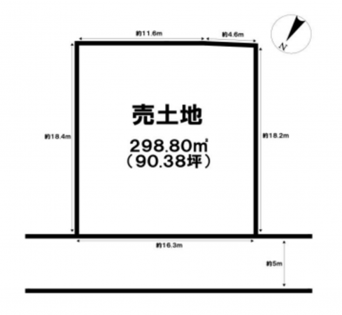 神戸市垂水区野田通、土地の間取り画像です