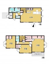 神戸市垂水区塩屋町、中古一戸建ての間取り画像です