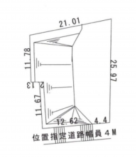 神戸市垂水区舞子坂、土地の間取り画像です