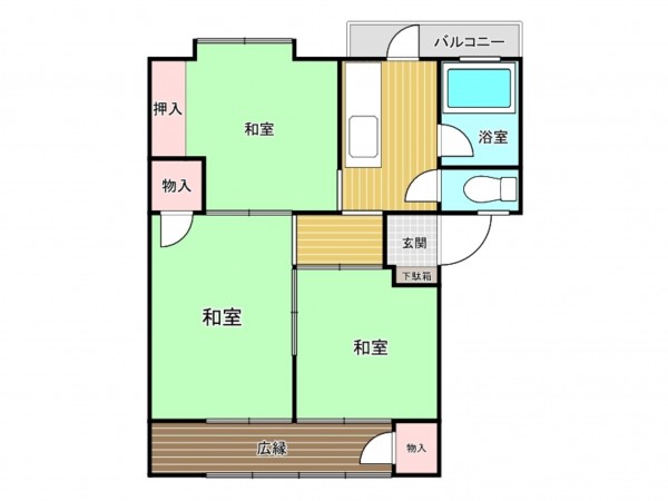 神戸市垂水区舞子台、マンションの間取り画像です