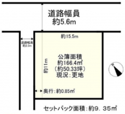 神戸市垂水区旭が丘、土地の間取り画像です