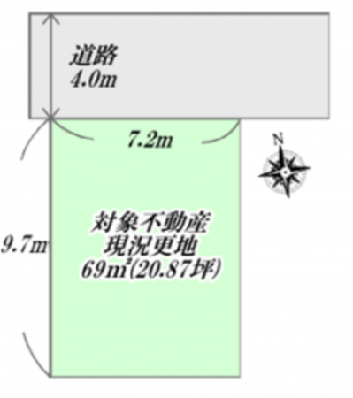 神戸市垂水区歌敷山、土地の間取り画像です