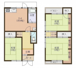 神戸市垂水区美山台、中古一戸建ての間取り画像です