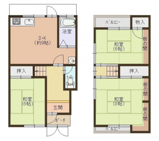 神戸市垂水区美山台、中古一戸建ての間取り画像です