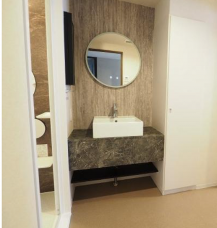 神戸市垂水区星が丘、マンションの洗面画像です