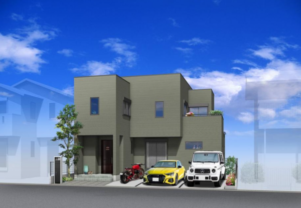 神戸市垂水区青山台、新築一戸建ての完成予想図（外観）画像です