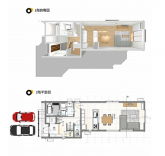 神戸市垂水区山手、新築一戸建ての間取り画像です