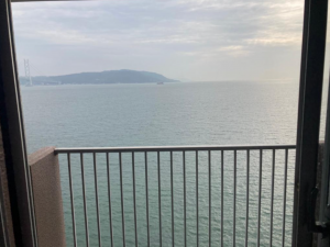 神戸市垂水区狩口台、マンションのバルコニー画像です