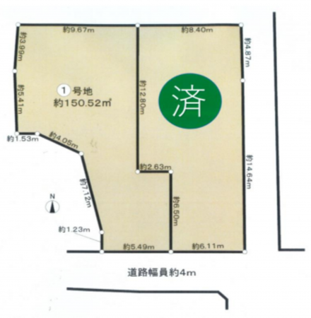 神戸市垂水区歌敷山、土地の間取り画像です