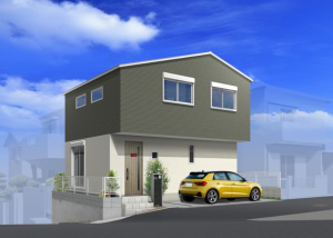 神戸市垂水区高丸、新築一戸建ての完成予想図（外観）画像です