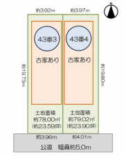 神戸市垂水区馬場通、土地の間取り画像です