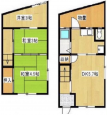 神戸市垂水区山手、収益物件/住宅の間取り画像です
