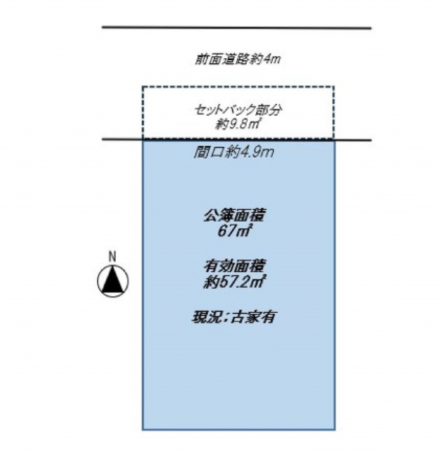 神戸市垂水区星陵台、土地の間取り画像です