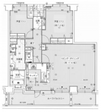 神戸市垂水区青山台、マンションの間取り画像です