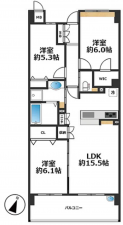 神戸市垂水区青山台、マンションの間取り画像です