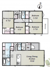 神戸市垂水区塩屋町、新築一戸建ての間取り画像です
