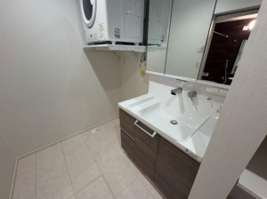 神戸市垂水区塩屋町、新築一戸建ての洗面画像です