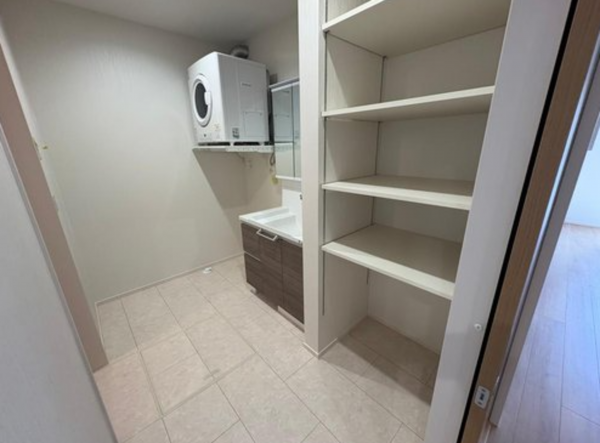 神戸市垂水区塩屋町、新築一戸建ての洗面画像です