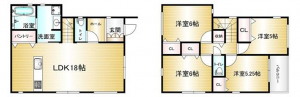 神戸市垂水区塩屋町、新築一戸建ての間取り画像です