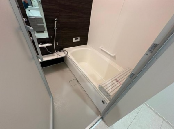 神戸市垂水区塩屋町、新築一戸建ての風呂画像です
