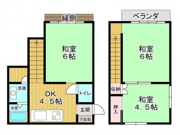 神戸市垂水区千代が丘、収益物件/住宅の間取り画像です