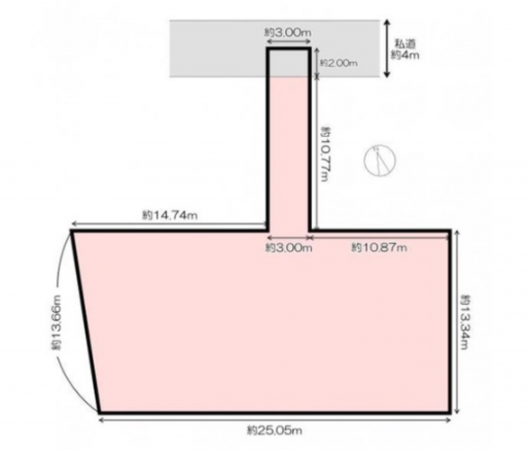 神戸市垂水区霞ケ丘、土地の間取り画像です