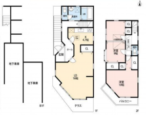 神戸市垂水区西舞子、中古一戸建ての間取り画像です