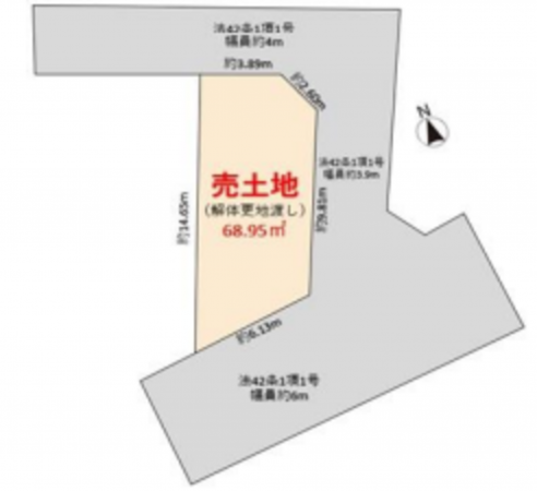 神戸市垂水区歌敷山、土地の間取り画像です